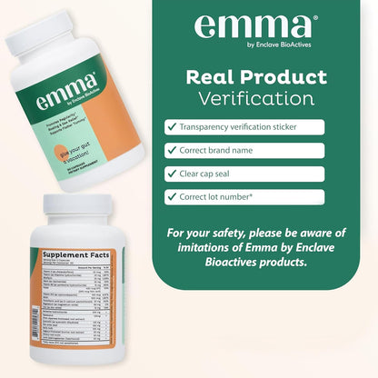 Emma Gut Health Relief Supplement, Doctor Endorsed Formula for Women & Men