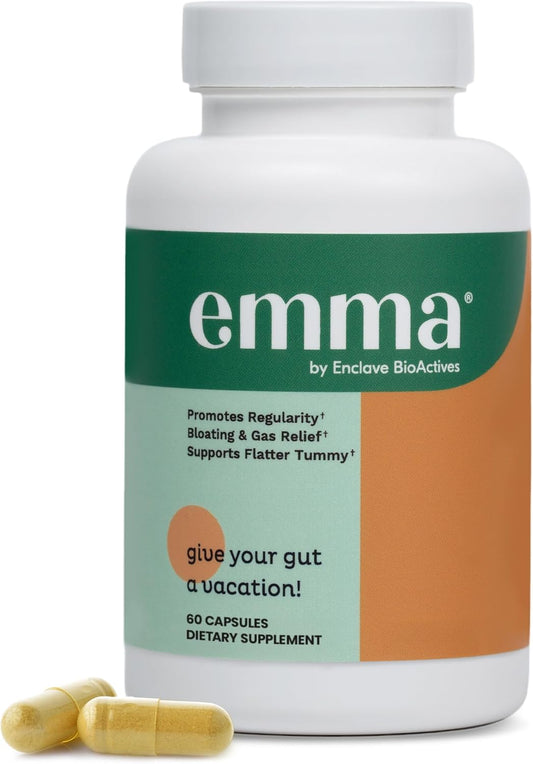 Emma Gut Health Relief Supplement, Doctor Endorsed Formula for Women & Men