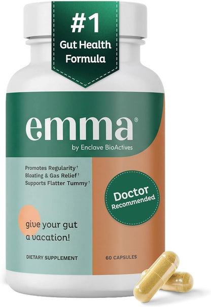 Emma: Dr. Endorsed Supplement for Constipation, resveratrol & quercetin for leaky gut & constipation relief.